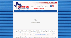 Desktop Screenshot of maverickselfstoragedelrio.com